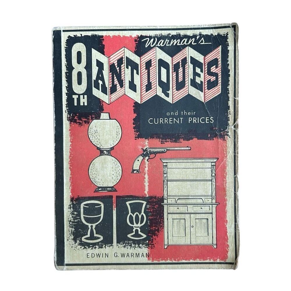 1966 Warman's 8th Antiques Price Guide Book by Edwin Warman